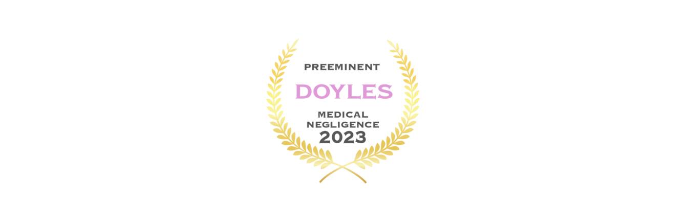 Kasarne Burgan again ranked as a Preeminent Medical Negligence Lawyer in Doyle’s Guide 2023